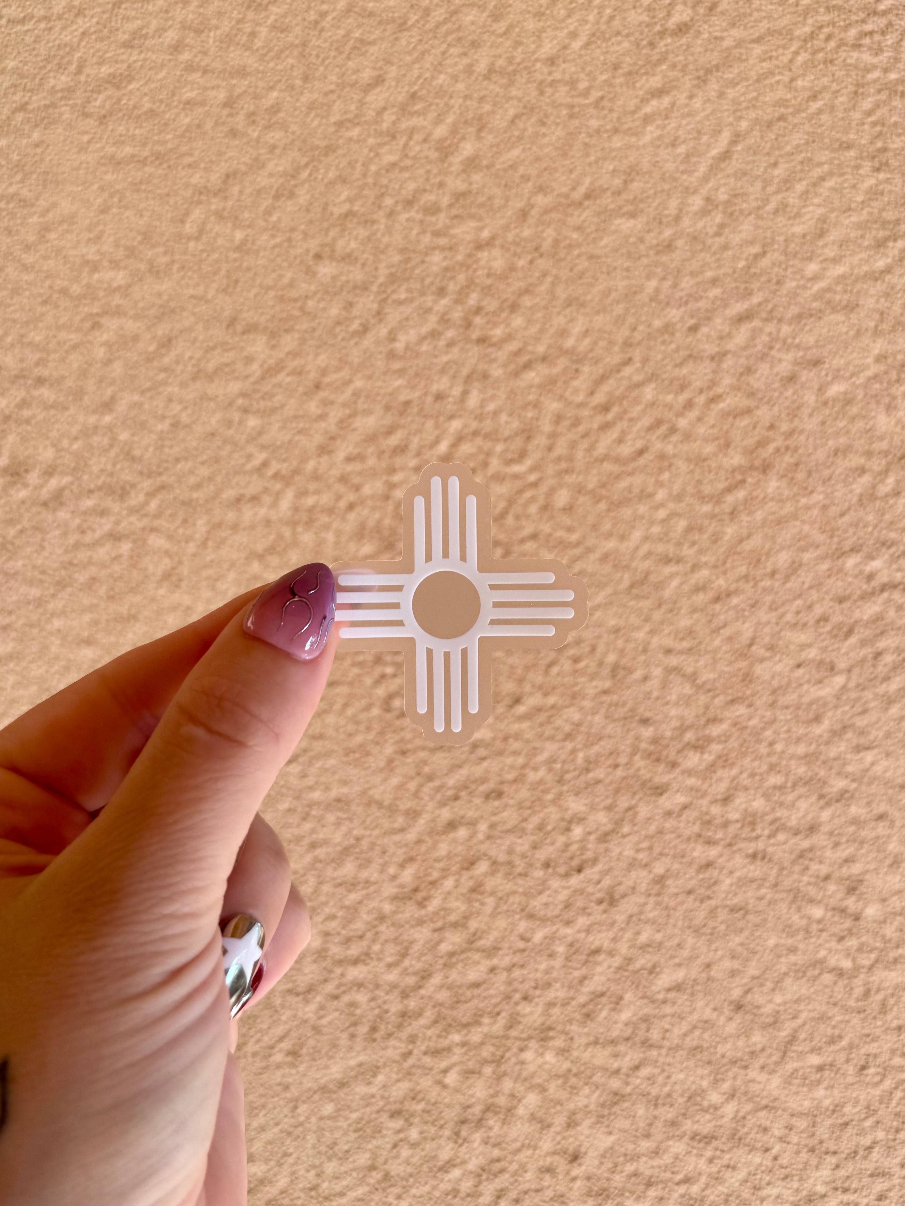 Zia symbol Sticker with Clear Background
