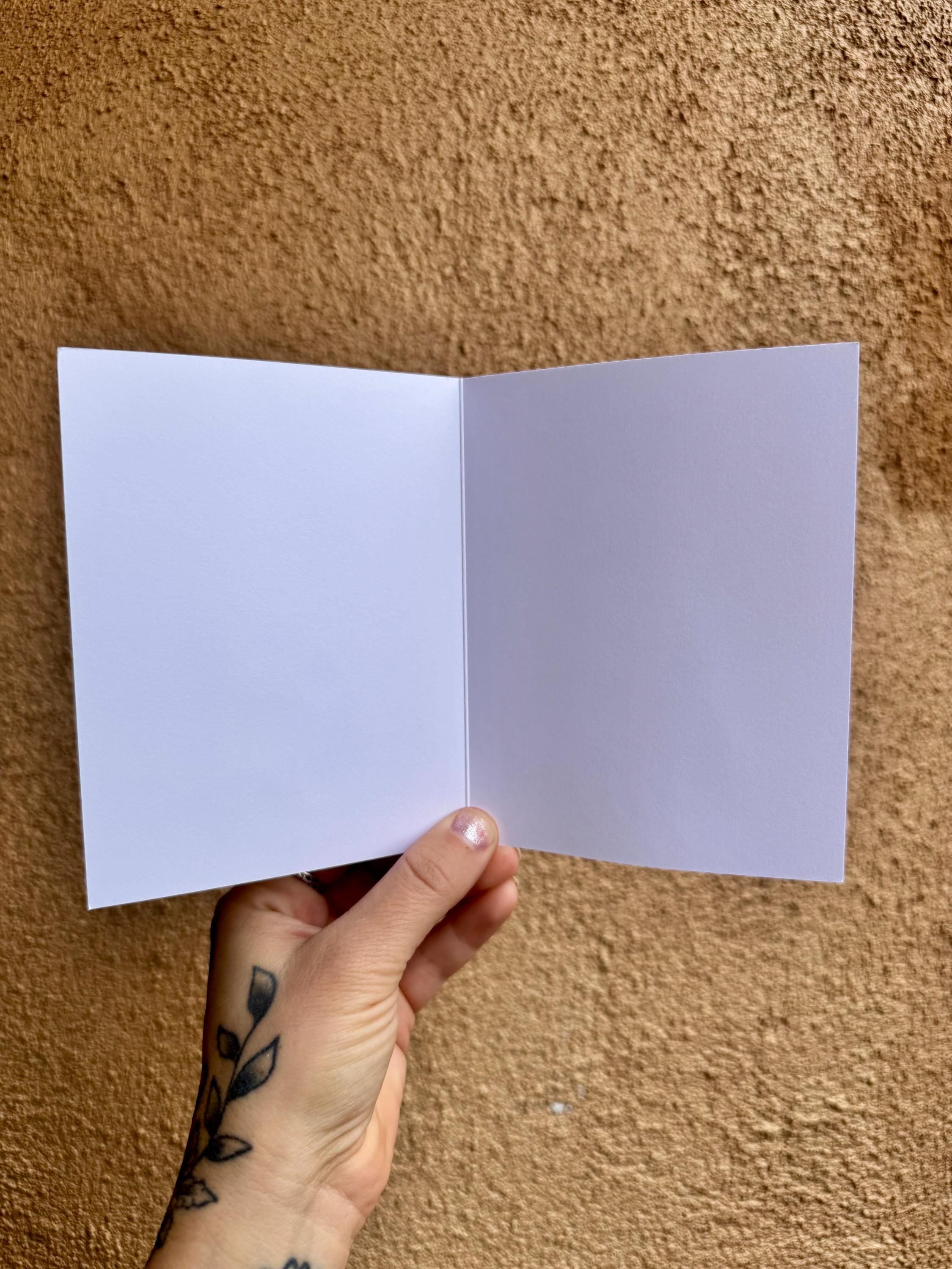 Hollyhock Flower Card