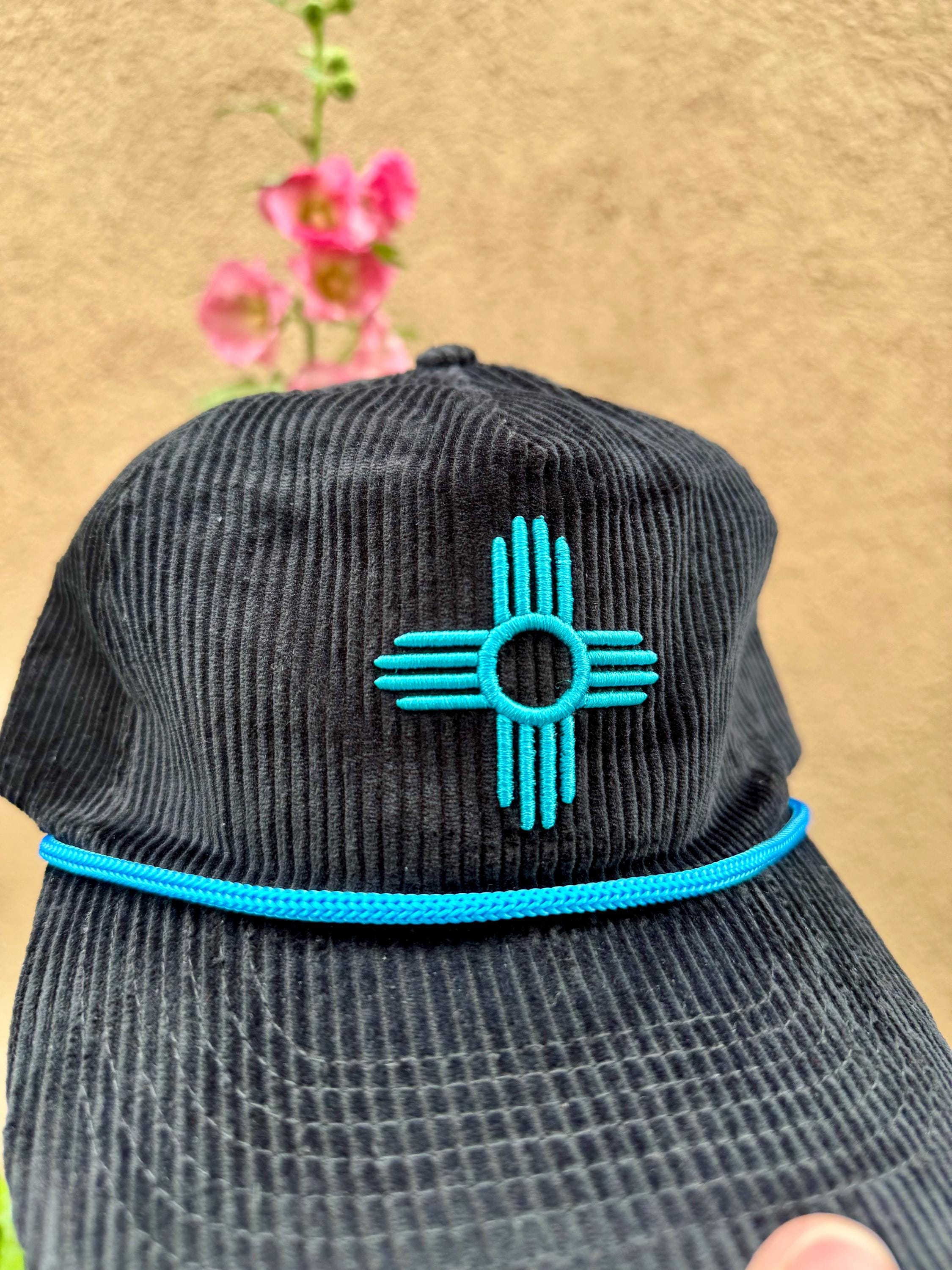 Embroidered Zia Symbol Corduroy Hat