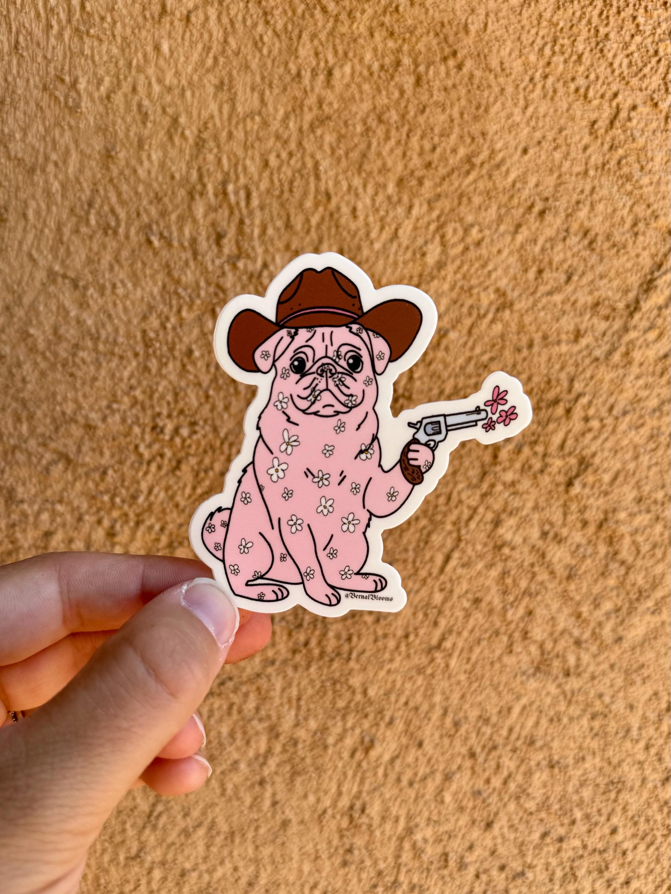 Pug Sheriff Sticker