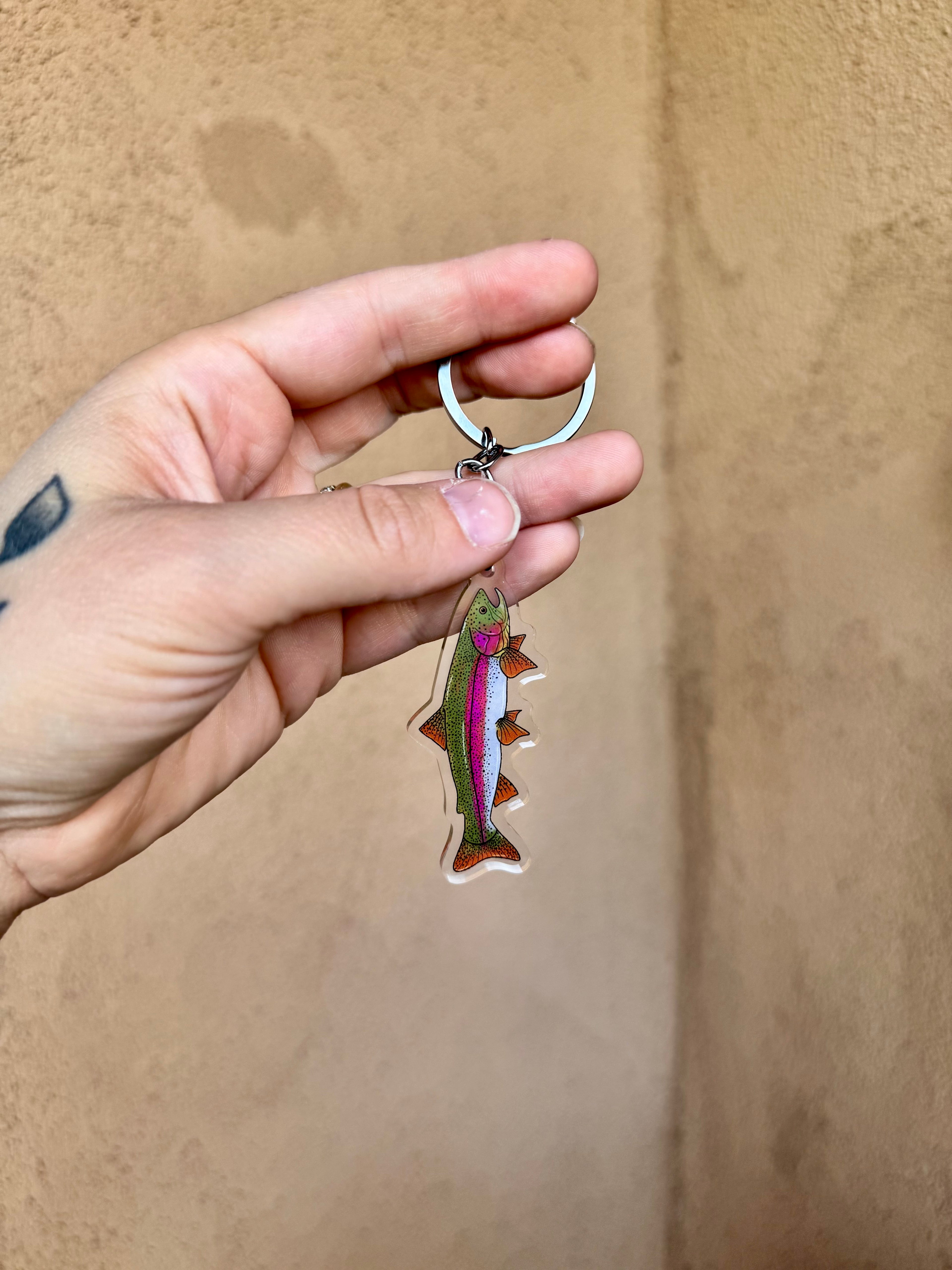 Rainbow Trout Keychain