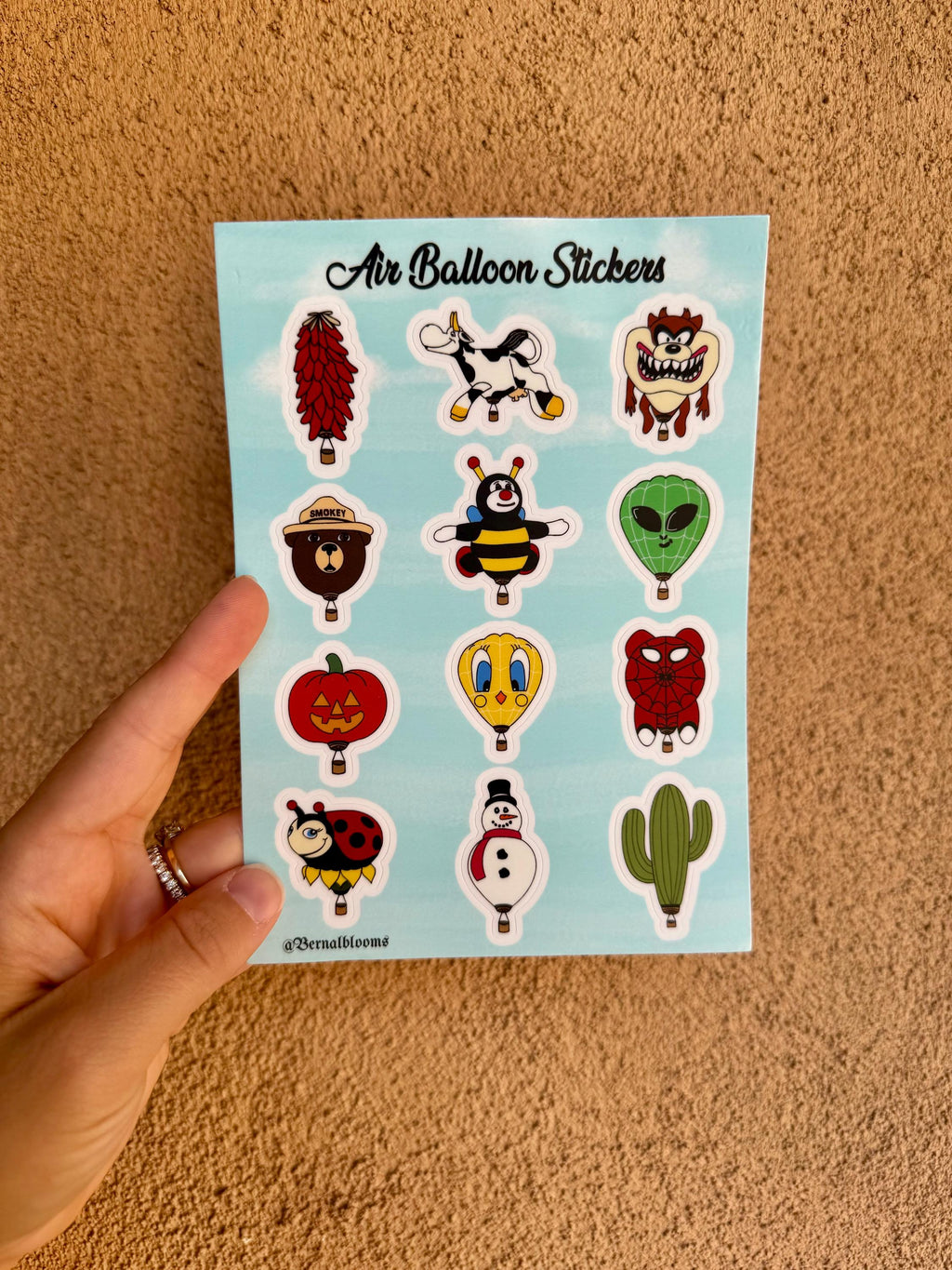 Balloon Special Shapes Sticker Sheet