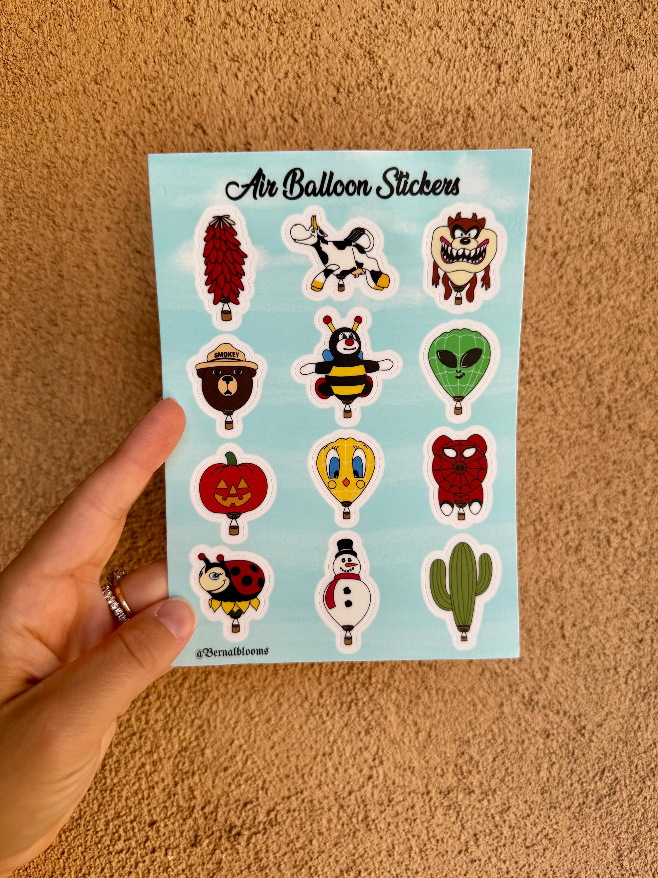 Balloon Special Shapes Sticker Sheet