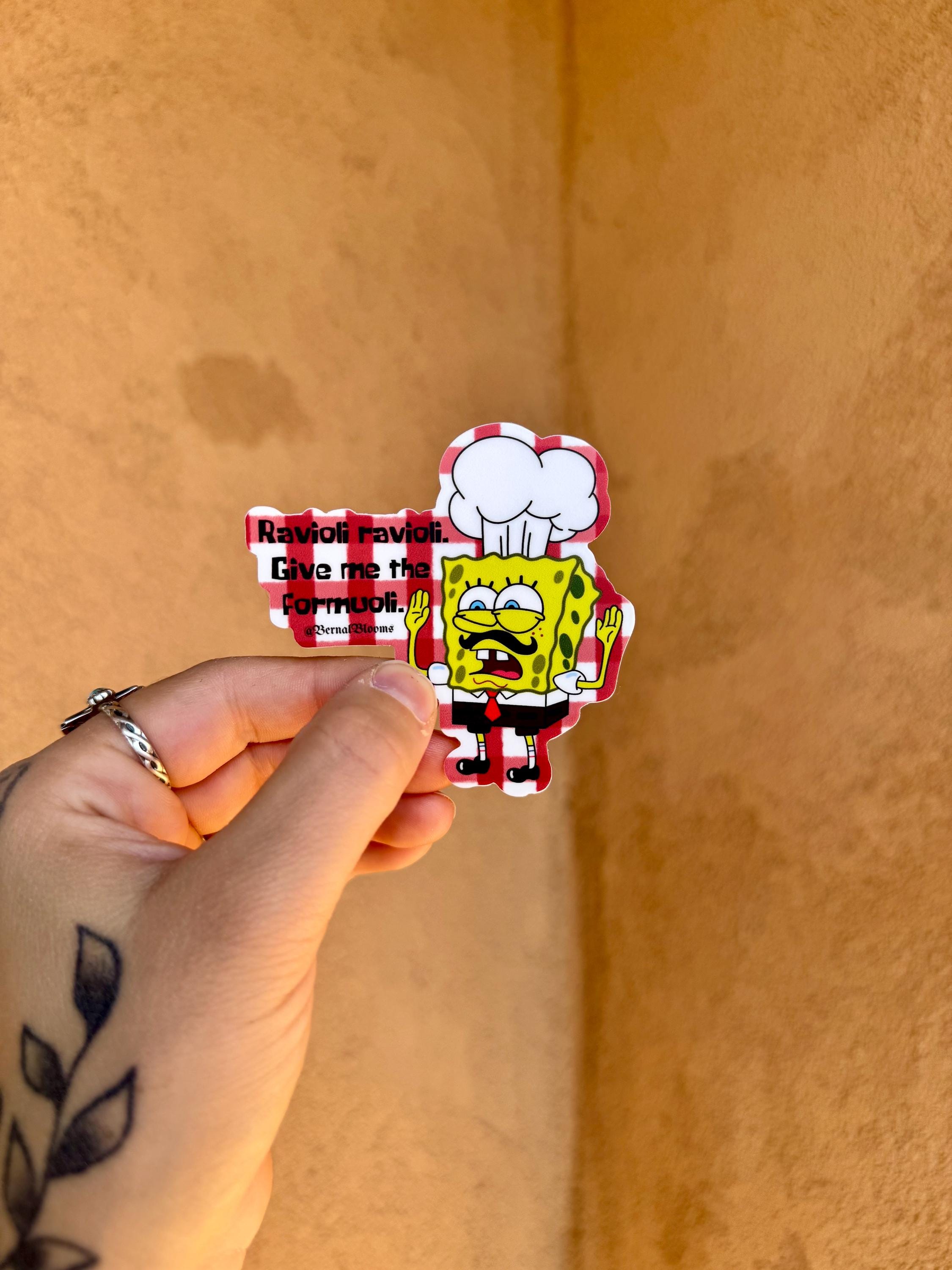 Cartoon Sponge Sticker Ravioli