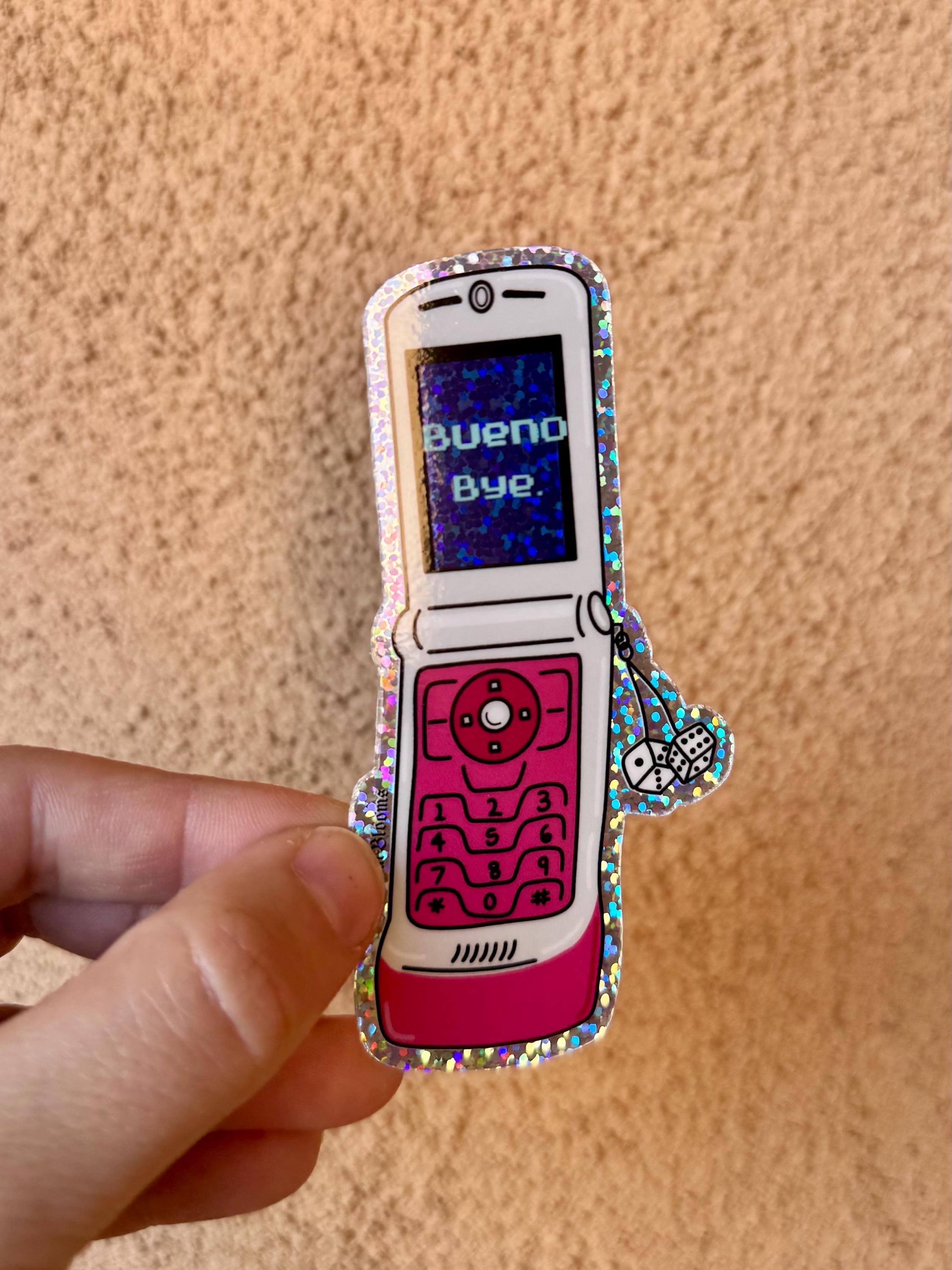 Glitter Flip Phone BuenoBye Sticker