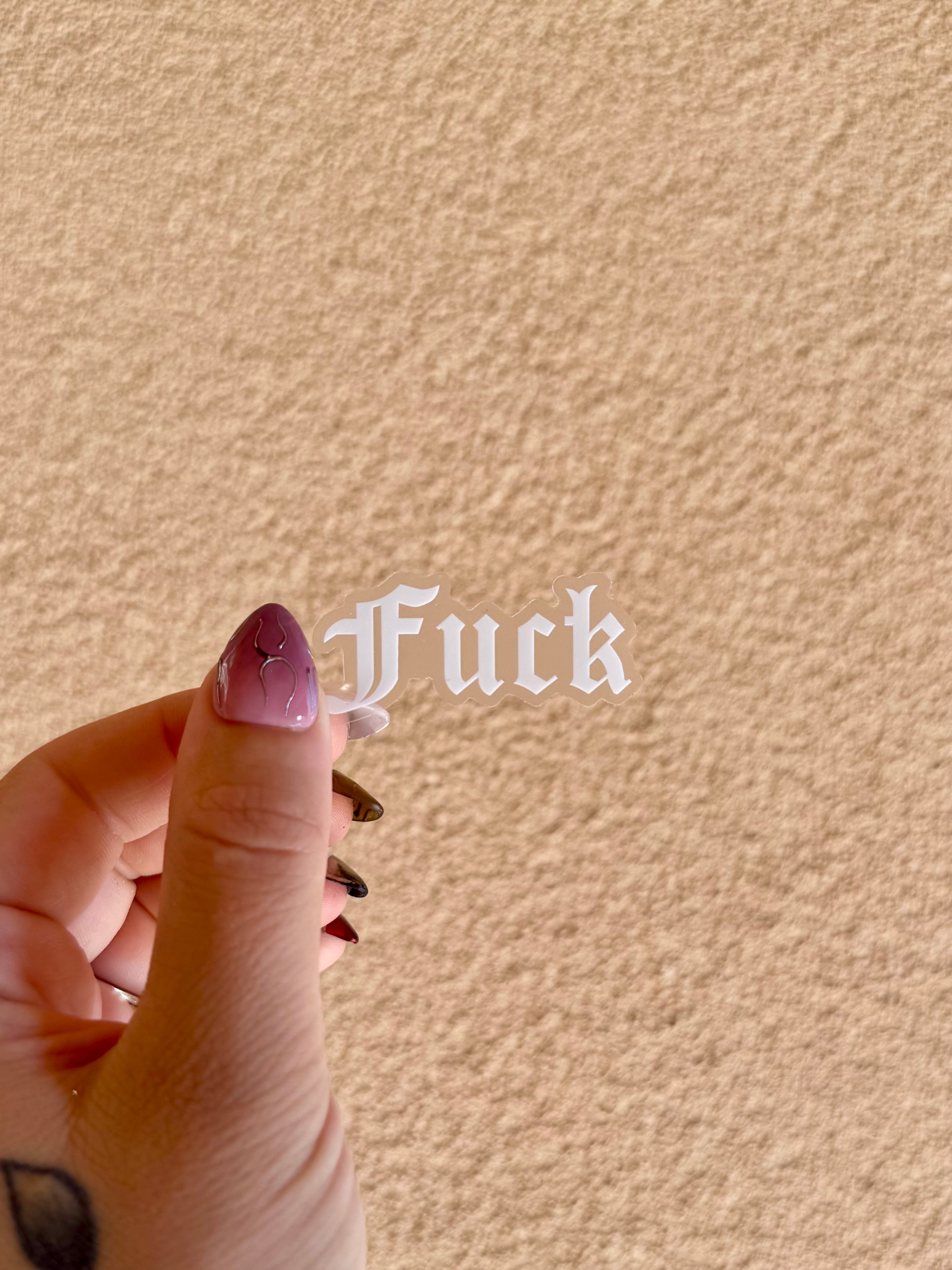 Fuck Sticker White
