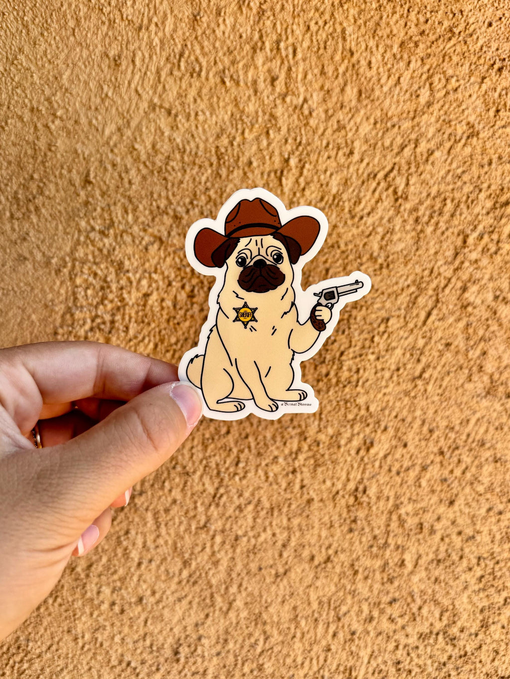 Pug Sheriff Sticker