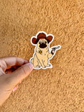 Pug Sheriff Sticker