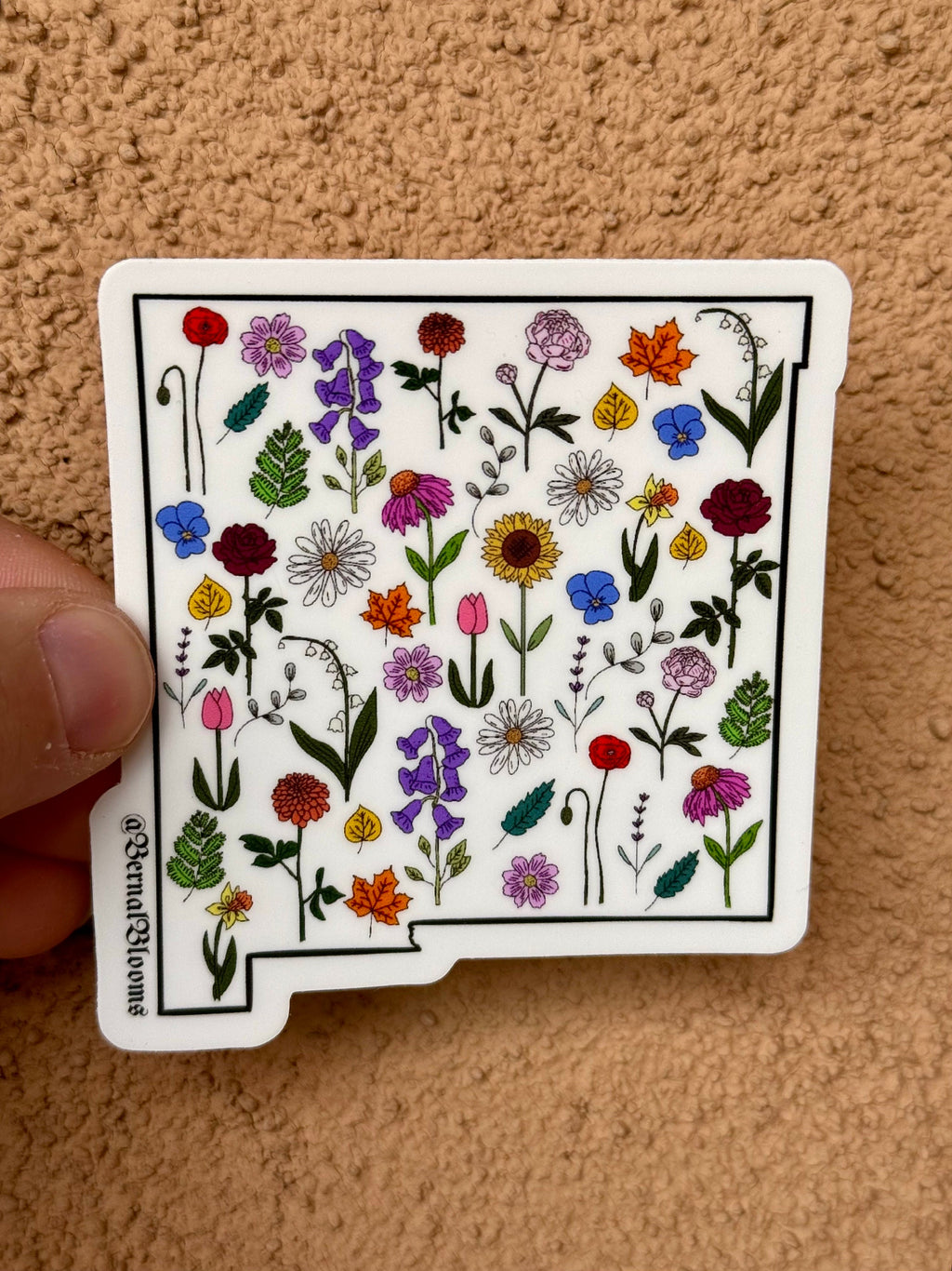 New Mexico Floral Pattern Sticker