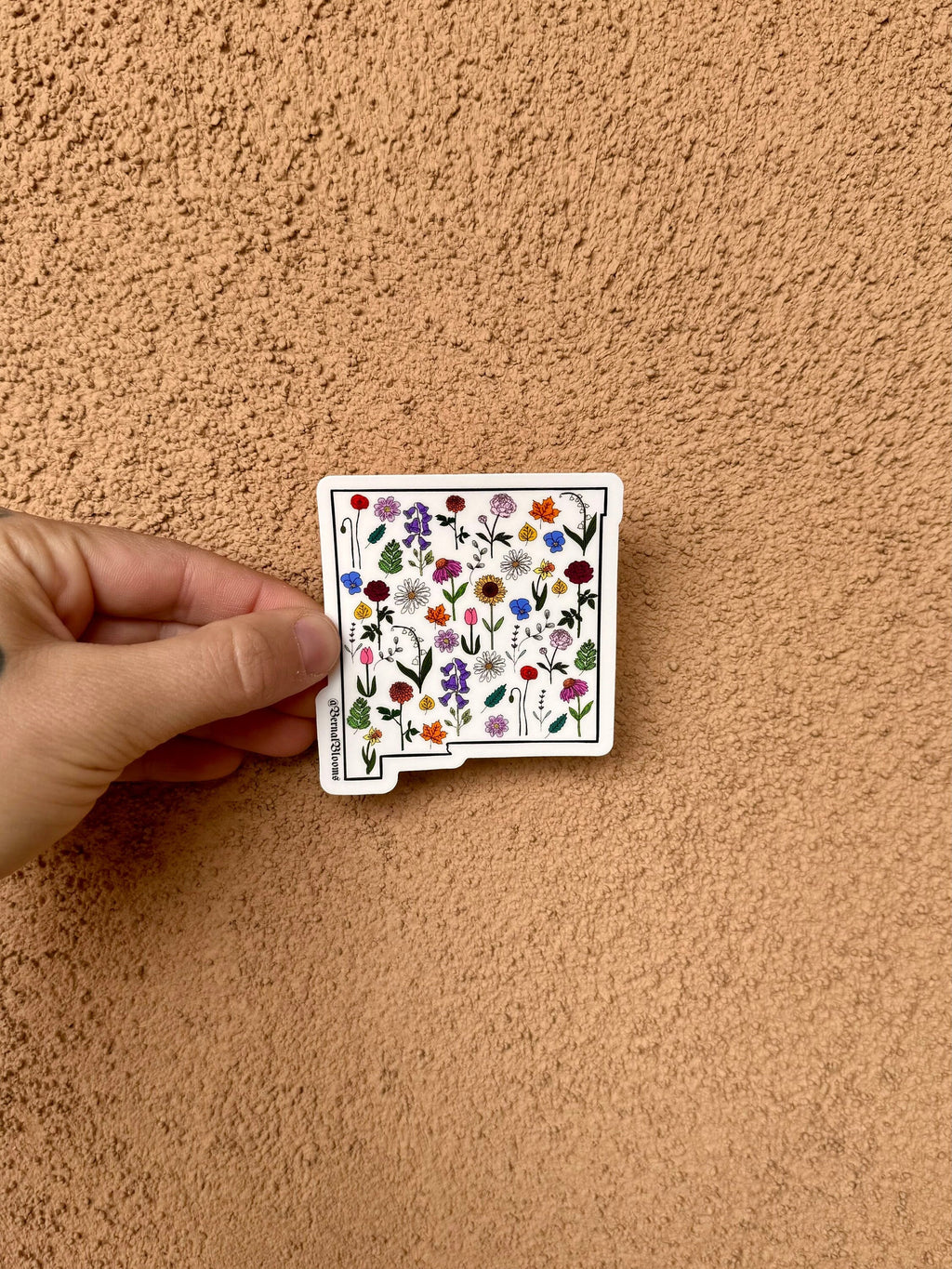 New Mexico Floral Pattern Sticker
